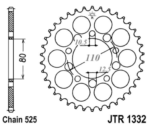 KETTENRAD 46Z,TEILUNG 525