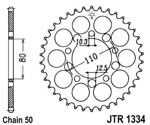 KETTENRAD 44Z,TEILUNG 530