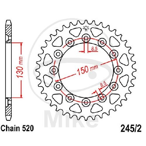 KETTENRAD 45Z TEIL 520 SI