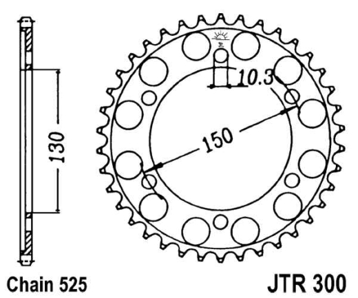 KETTENRAD 39Z,TEILUNG 525