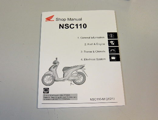 SHOP MANUAL HONDA NSC110 2021-24 ENGLISCH