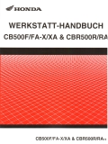 WERKSTATTHANDBUCH CB/CBR500 F/FA,X/XA.R/RA