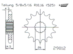RITZEL 14Z, TEILUNG 525