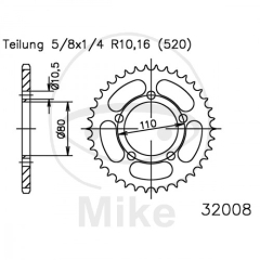 KETTENRAD 36Z TEIL 520 SW 5BOLZEN