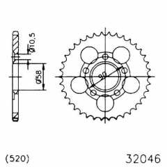 KETTENRAD 42Z,TEILUNG 520