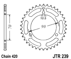 KETTENRAD 42Z,TEILUNG 420