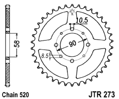 KETTENRAD 42Z,TEILUNG 520